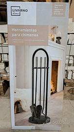 Set attrezzi da camino Livarno