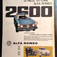 Pubblicità Alfa Romeo 2600 originale anno 1967
