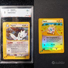 Carte Pokémon Togepi + Togetic Holo Gradata 