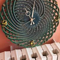 Orologio in ceramica da parete anni 80