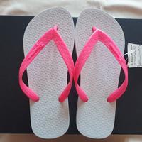 Favolose infradito Ipanema bianche fucsia n.35/36