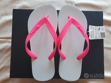 Favolose infradito Ipanema bianche fucsia n.35/36