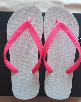 Favolose infradito Ipanema bianche fucsia n.35/36