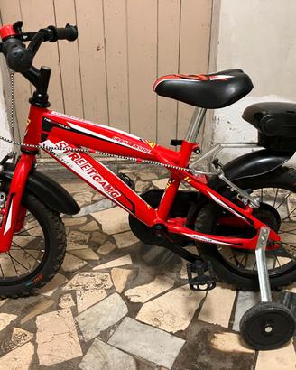 Bici bimbo con rotelle e caschetto