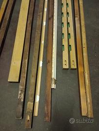 Barre legno, compensati, scaffali.