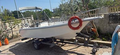 Barca carello e motore