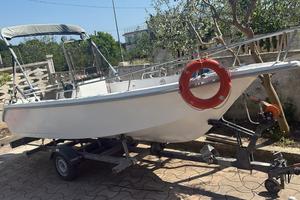 Barca carello e motore