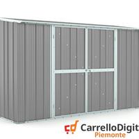 Casetta in lamiera esterno 307x100 grigio chiaro