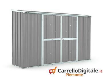 Casetta in lamiera esterno 307x100 grigio chiaro
