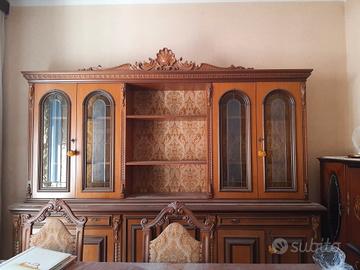 Mobile a doppio corpo in legno (noce)