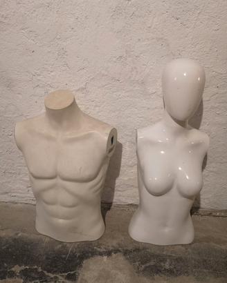 2 MANICHINI MEZZOBUSTO USATI A 33€