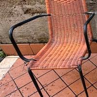 Sedia da bar con braccioli anni 60 vintage