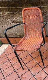 Sedia da bar con braccioli anni 60 vintage