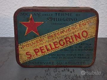 Scatola latta vintage,pubblicita' San Pellegrino