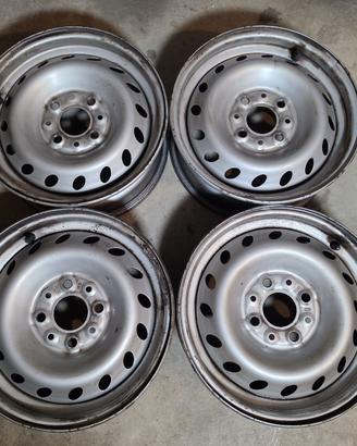 4 cerchi in ferro fiat 13x5J-4x98-et 33+copricerch