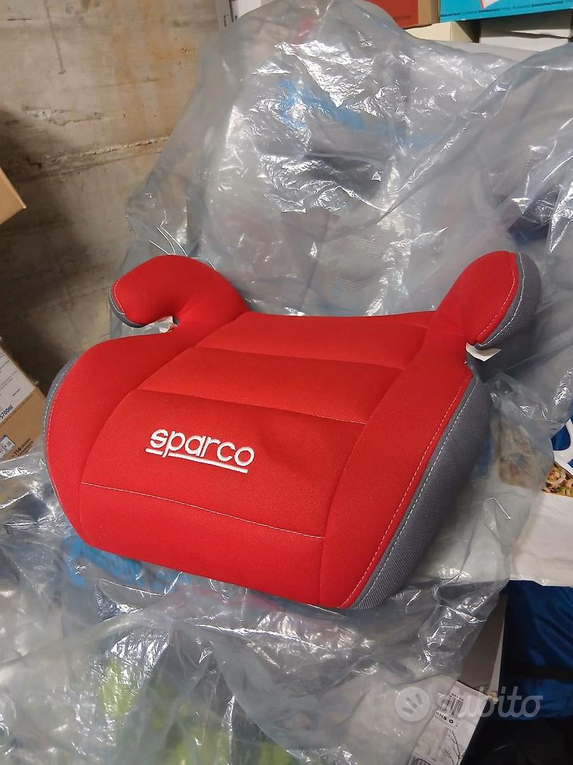 Rialzo Auto Sparco I-Size Nero Per Bambini 125-150 Cm – Omologato ECE R129/03, Rivestimento Lavabile 3 Cm, ABS Antishock