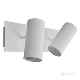 Faretto orientabile bianco plafoniera lampada