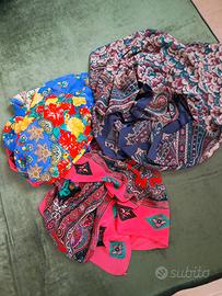 n 3 stole/foulards/pareo. 140x140 rocco barocco