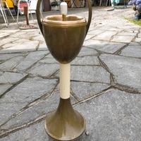 Posacenere a colonna in ottone anni 50
