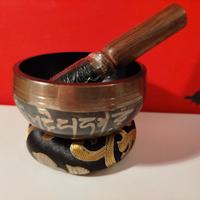 Campana Tibetana 8 cm con cuscino, nuova.
