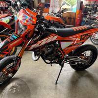 Orange Ktm 125 SX motard omologata