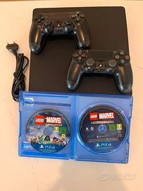 PS4 Slim Nera 500GB + 2 controller + giochi LEGO