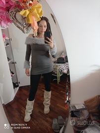 vestito grigio taglia M