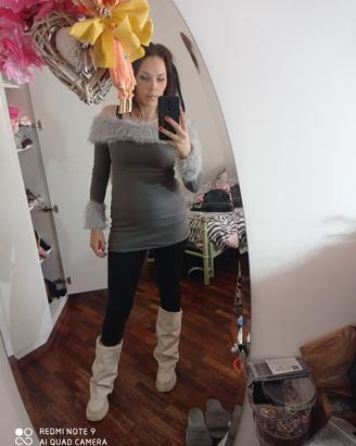 vestito grigio taglia M
