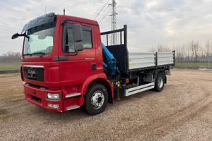 Man TGM 15.250 con gru e cassone ribaltabile Euro 