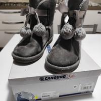 Stivaletti pelo canguro grigie numero 35