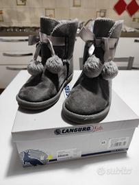 Stivaletti pelo canguro grigie numero 35