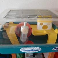 gabbia per criceti con ruota esterna 