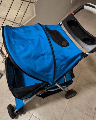 PASSEGGINO PIEGHEVOLE PER CANI/GATTI FINO A 10 KG