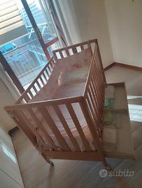 lettino con sbarre
