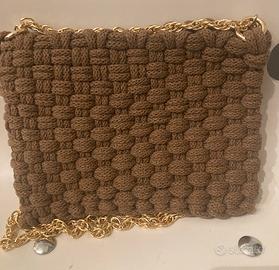 Borsa intrecciata bobbiny