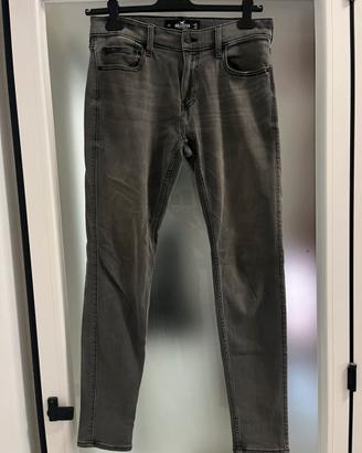 Jeans Hollister Uomo Super Skini grigio 48