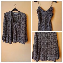 set top e camicia in seta