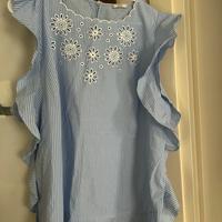 Oltre camicia a righine bianco azzurro