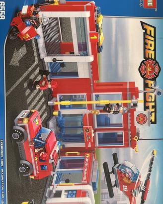Stazione pompieri compatibili lego