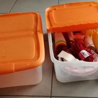 Contenitore multiuso trasparente cover arancione