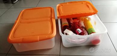 Contenitore multiuso trasparente cover arancione