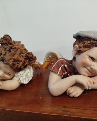 Coppia di Angioletti in Porcellana di Capodimonte
