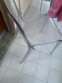 Sedia in plastica trasparente