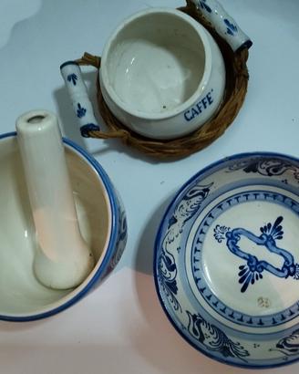 Set da cucina con mortaio (5pz come da foto allega
