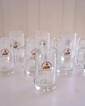 10 Bicchieri di vetro Birra Moretti
