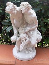 Ceramica allegoria con Fauno firmata " Clodion “