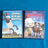 2  DVD Chicken Little + Shaun vita da pecora