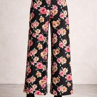 Pantalone a palazzo donna, vintage, tg S, nero fa