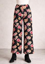 Pantalone a palazzo donna, vintage, tg S, nero fa