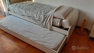 Letto singolo con secondo letto estraibile